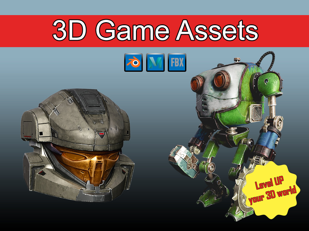 Hard surface game props, assets, 3d model for games Upwork