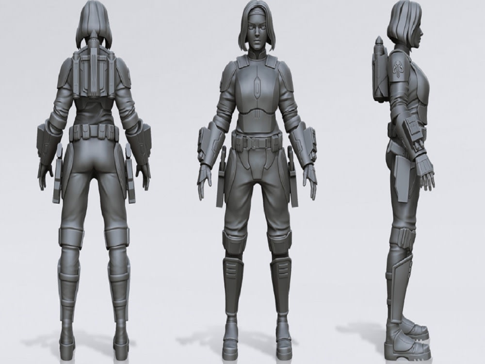 A 3d printable character model in stl file and realistic sculpting ...