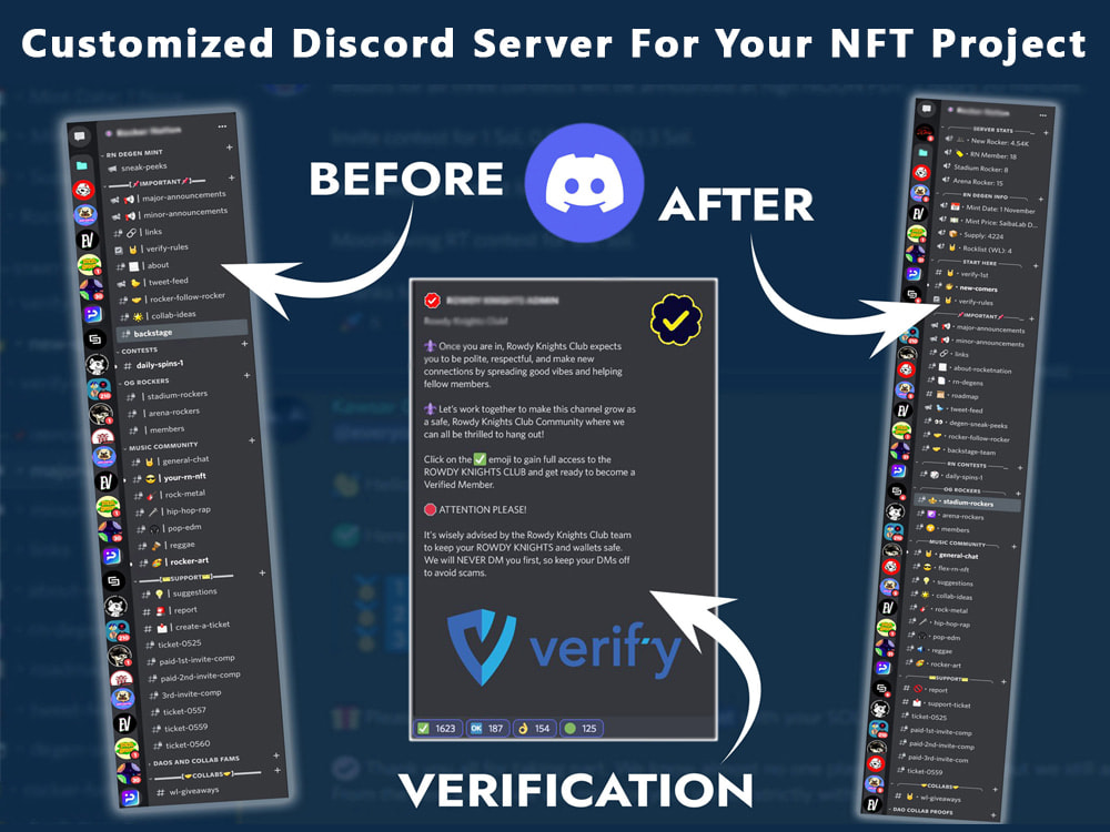 The discord server setup for your NFT project