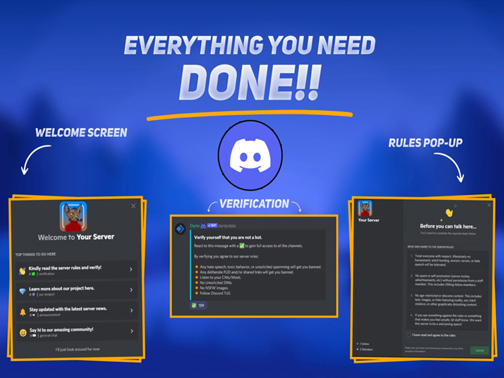 Discord - How to setup welcome screen in my discord server.