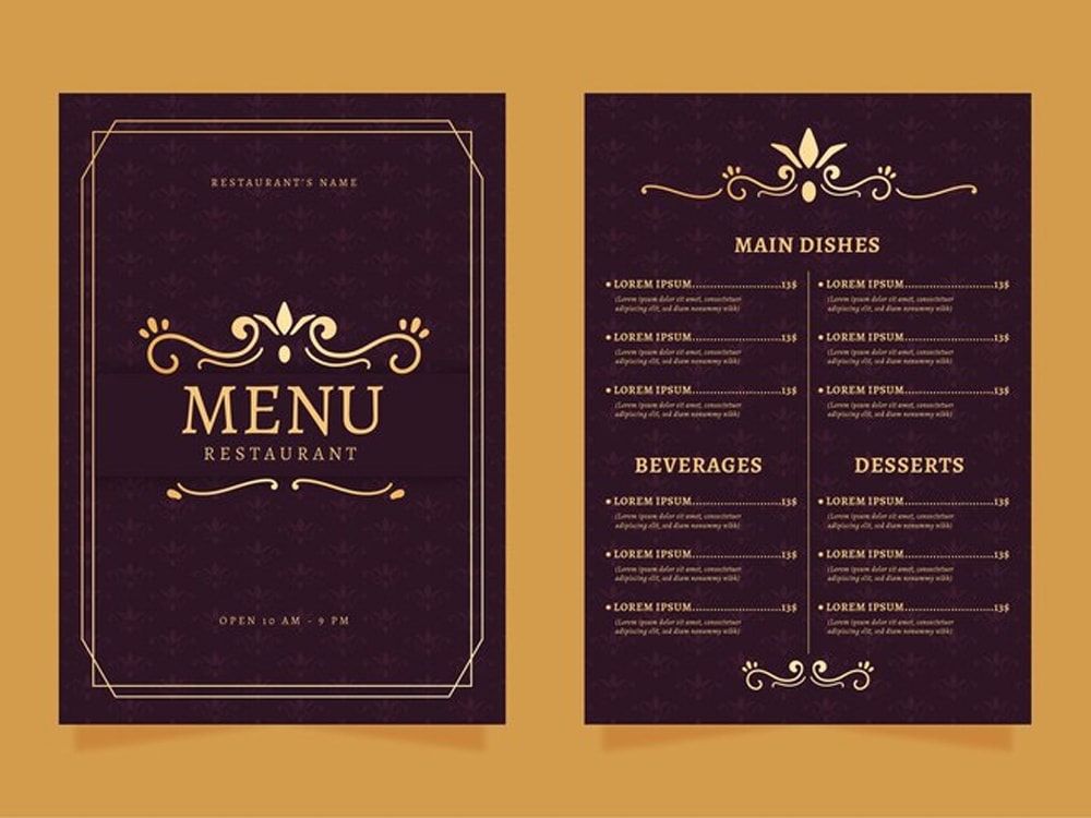 Restaurant menu, food menu and other menu designs in just 5 hours Upwork