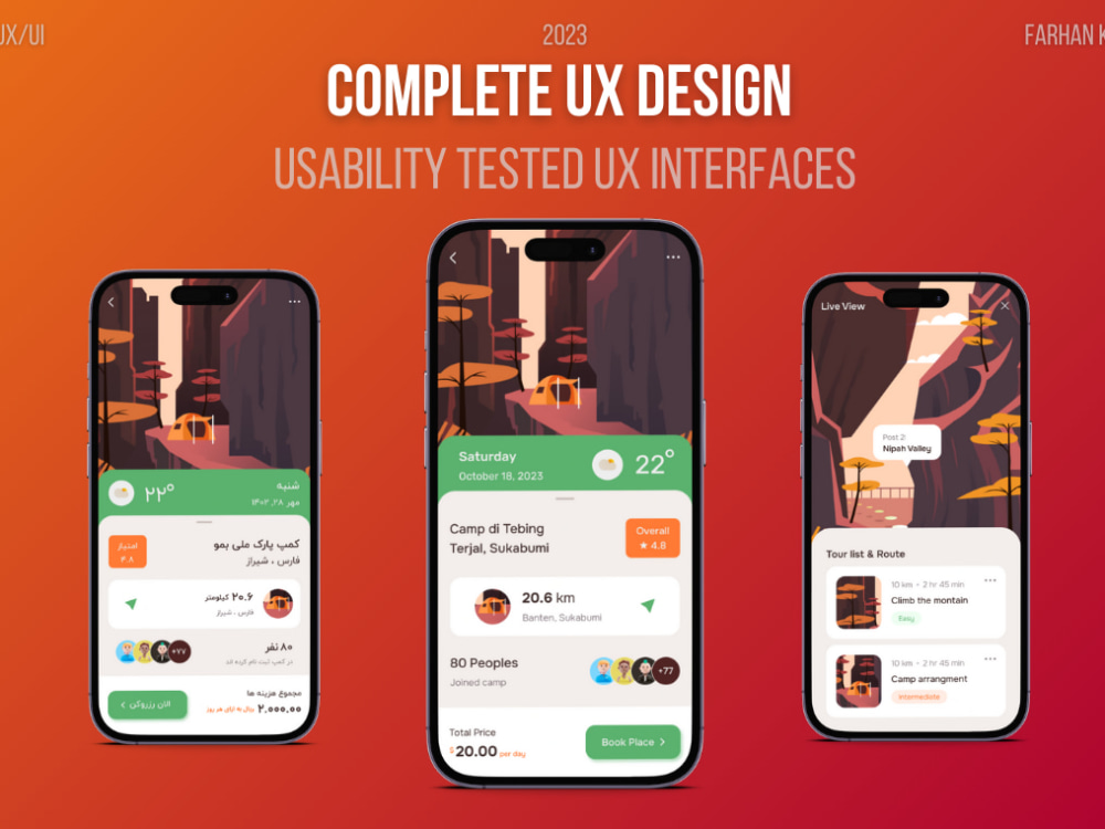 A comprehensive UX UI design with wireframes, prototypes and ...