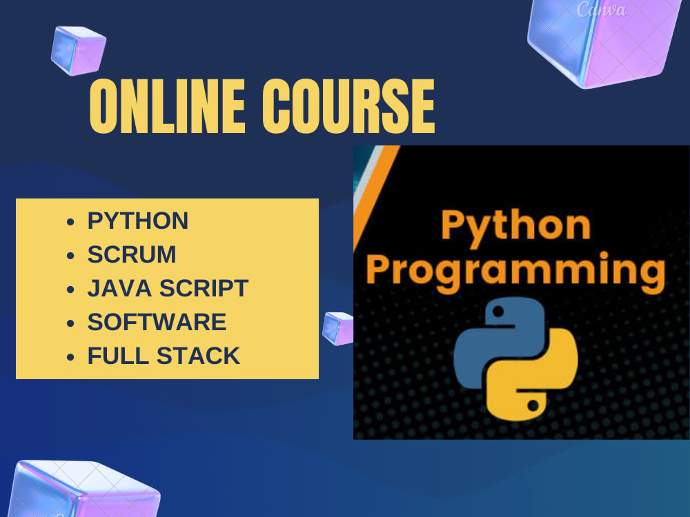 Create Python programming course, cloud computing, scrum course, web3 ...