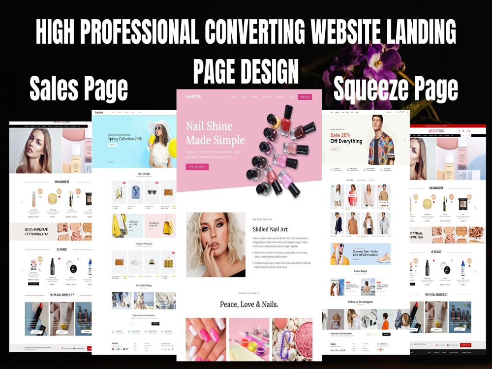 Professional landing page via mailerlite brevo Unbounce sendinblue wix