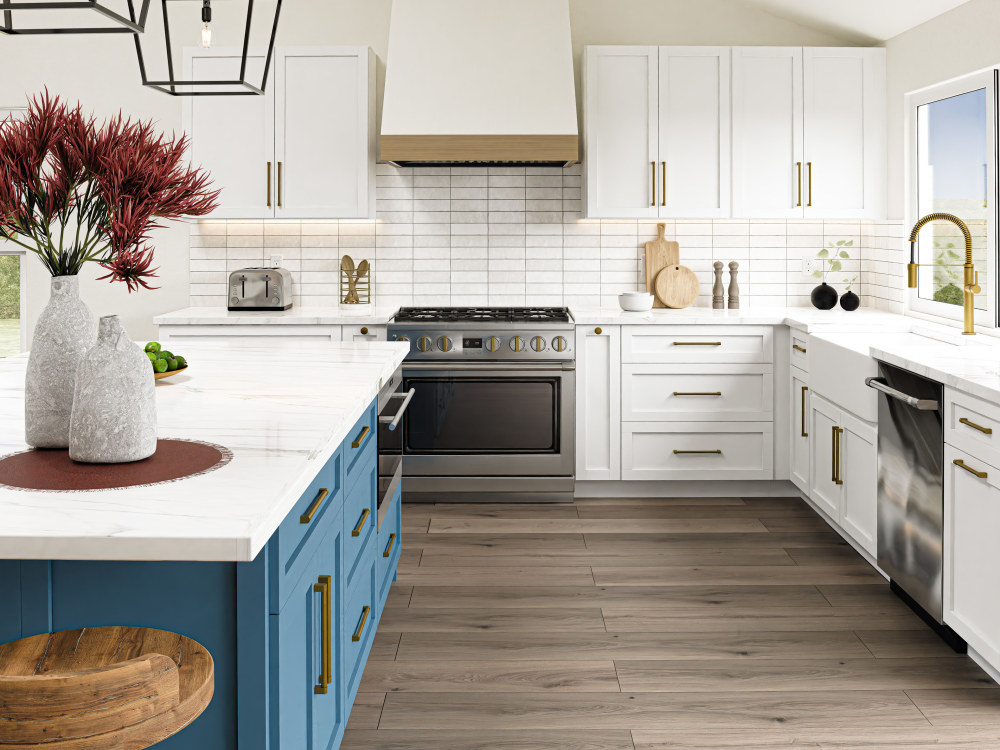 A fantastic kitchen design/rendering with Floorplan | Upwork