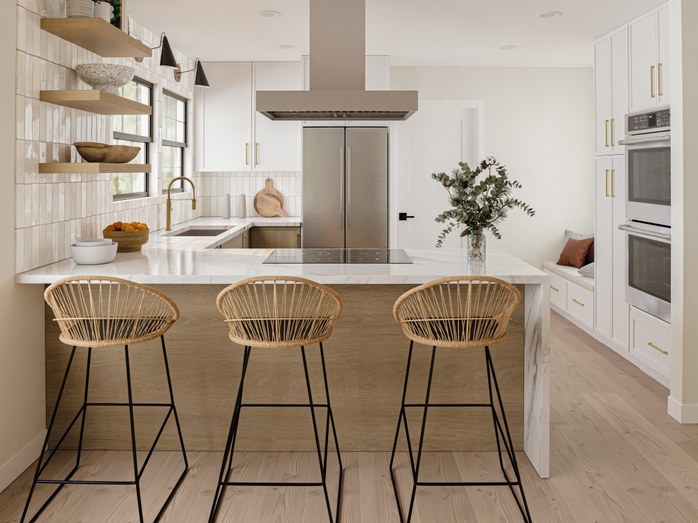 A fantastic kitchen design/rendering with Floorplan | Upwork