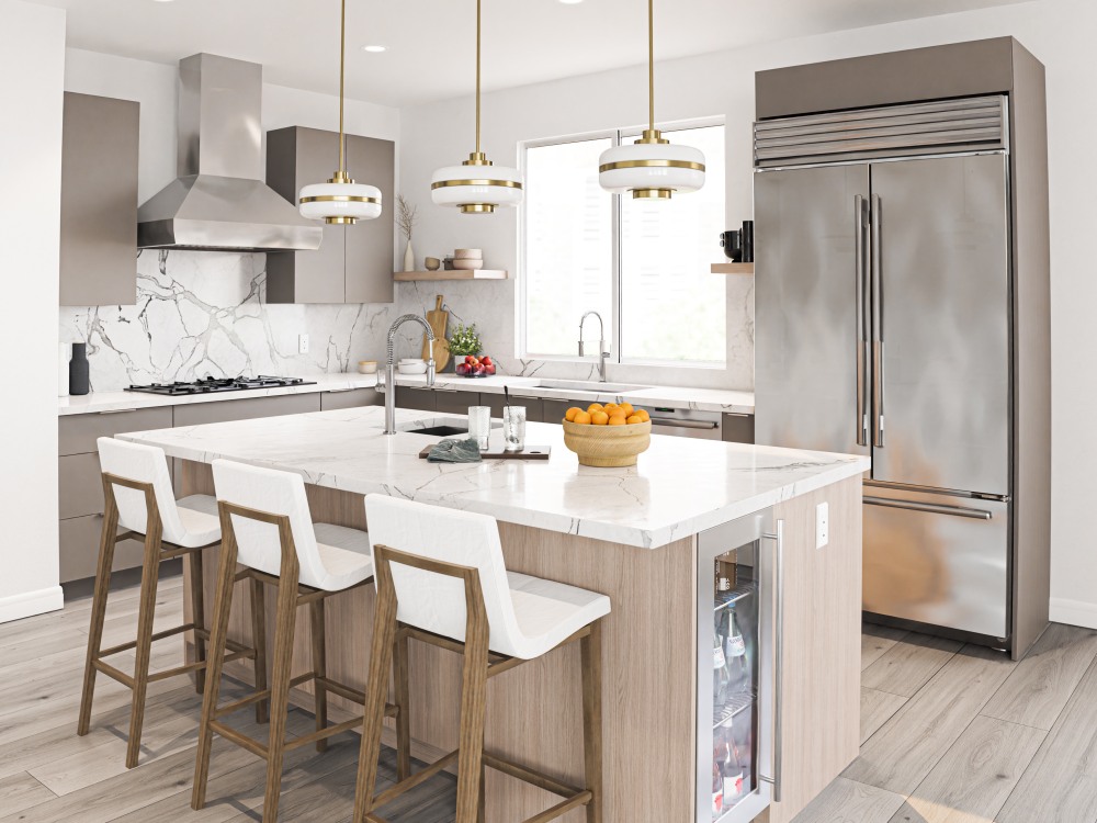 A fantastic kitchen design/rendering with Floorplan | Upwork