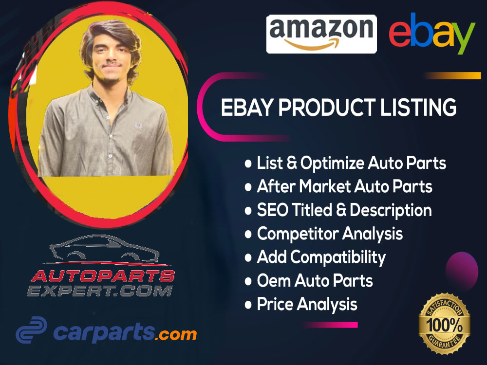 Amazon eBay Auto Parts Car Part Listings eBay Fitment Picture Editing