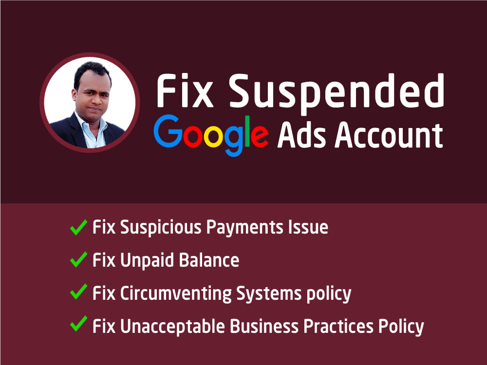 Fix google ads suspension and reactivate AdWords on appeal Upwork