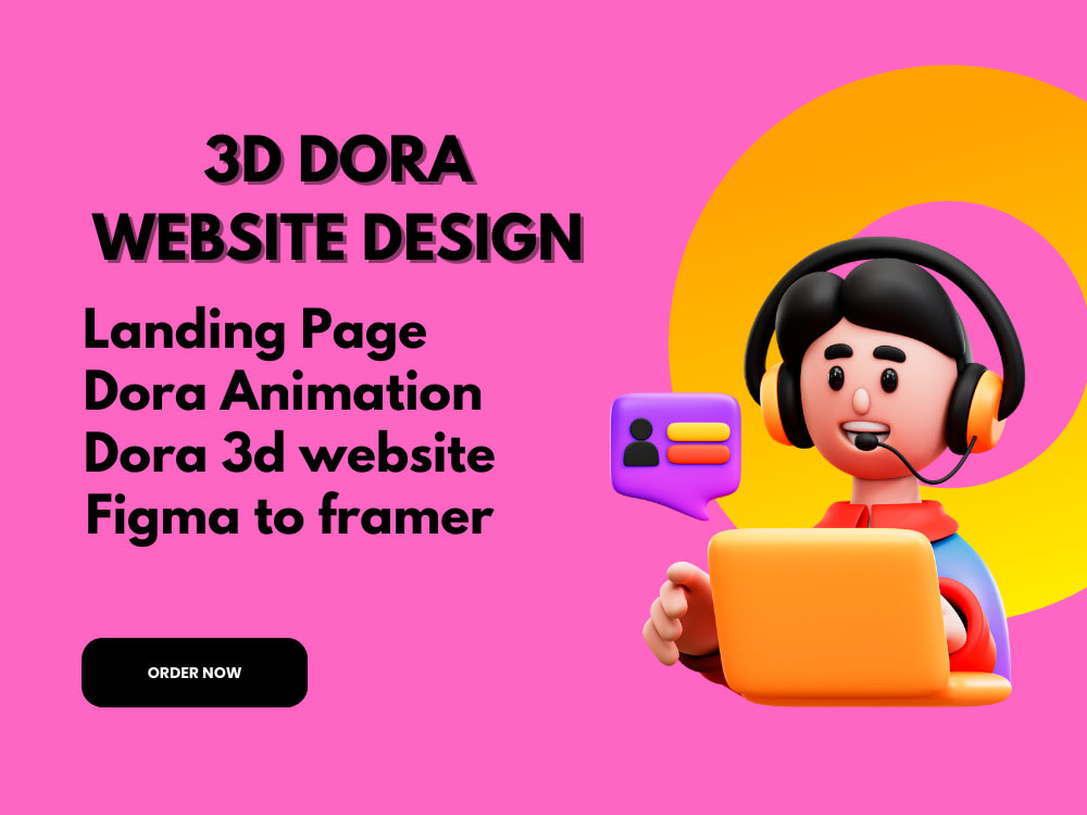 Create dora 3d dora website design dora landing page | Upwork