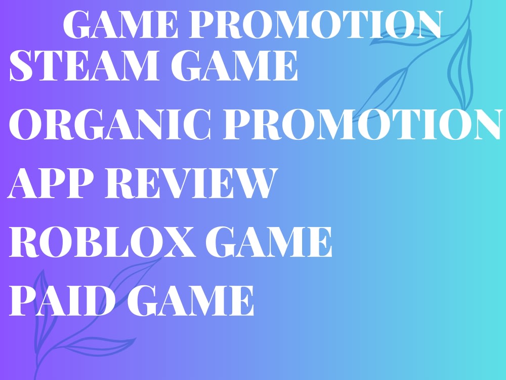 Do organic roblox game promotion steam game game promotion online