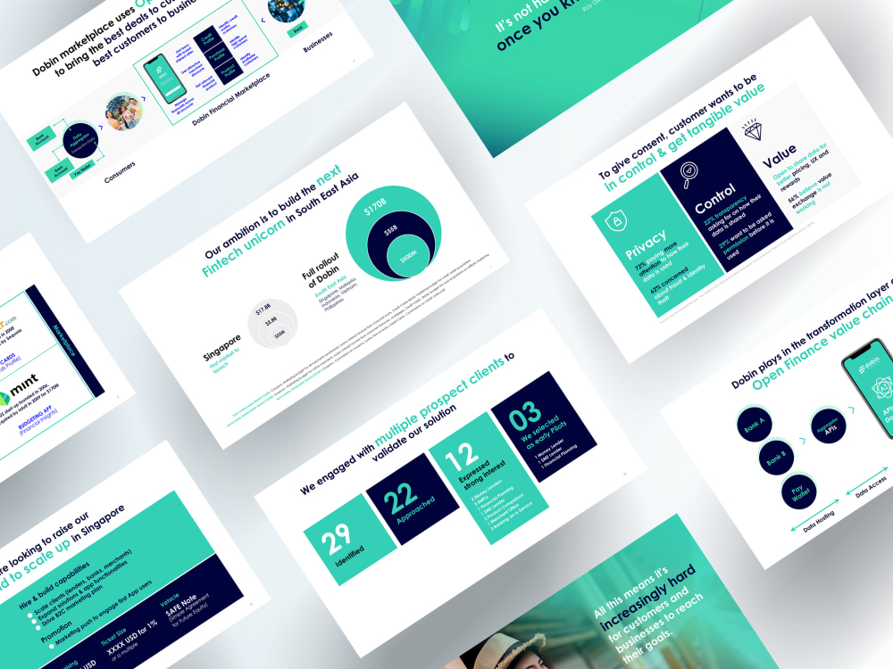 A Compelling SaaS / Fintech Pitch Deck Design Upwork