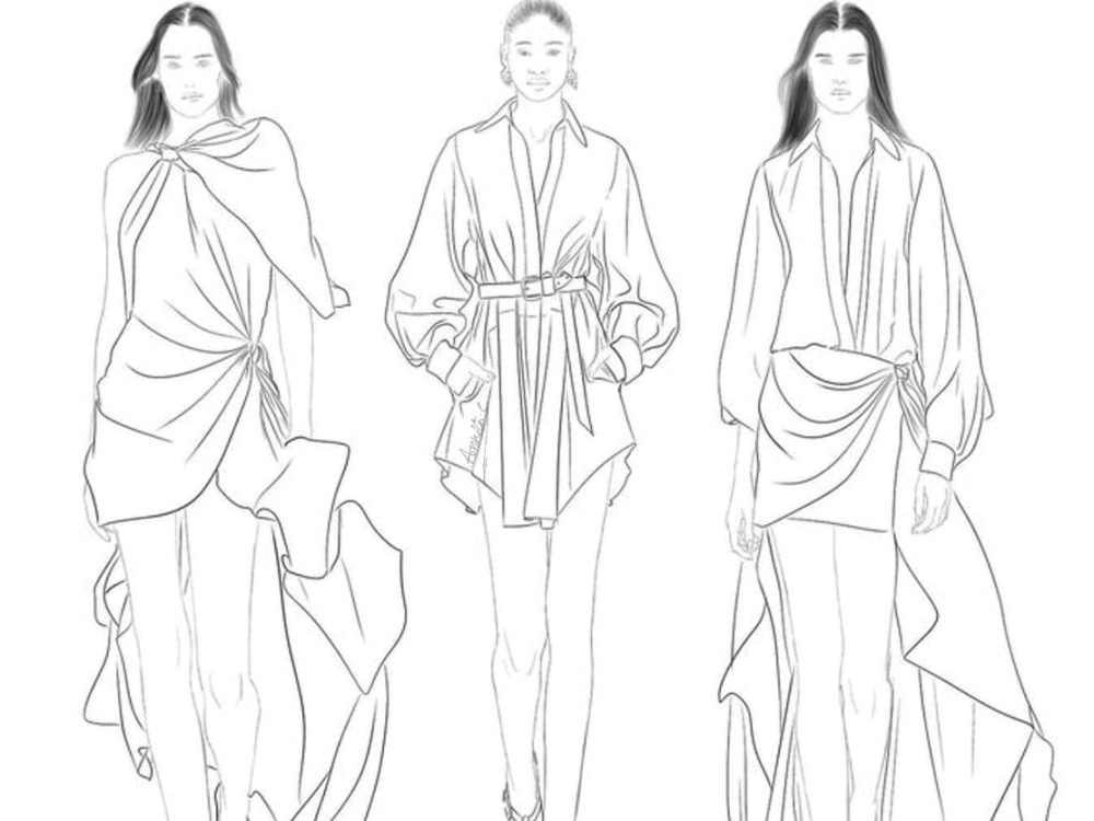 Spectacular fashion sketches or illustrations | Upwork