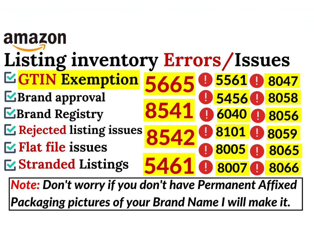 Fix amazon error 5665 Upwork