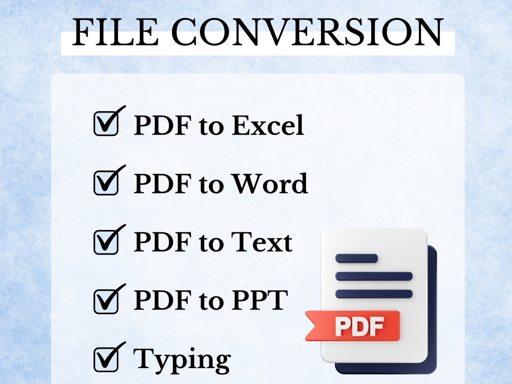 Convert Pdf or Image into Excel / Word file. Upwork