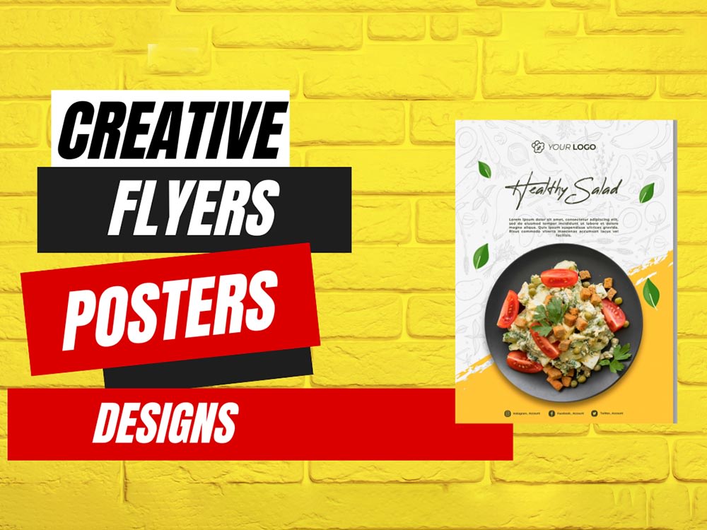 Fantastic eye-catching flyers , posters, brochures, and rack cards