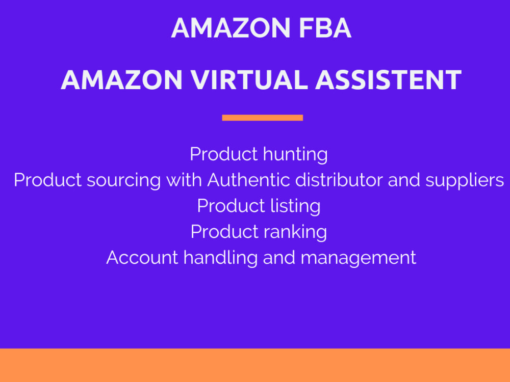 Amazon Fba virtual assistent Upwork