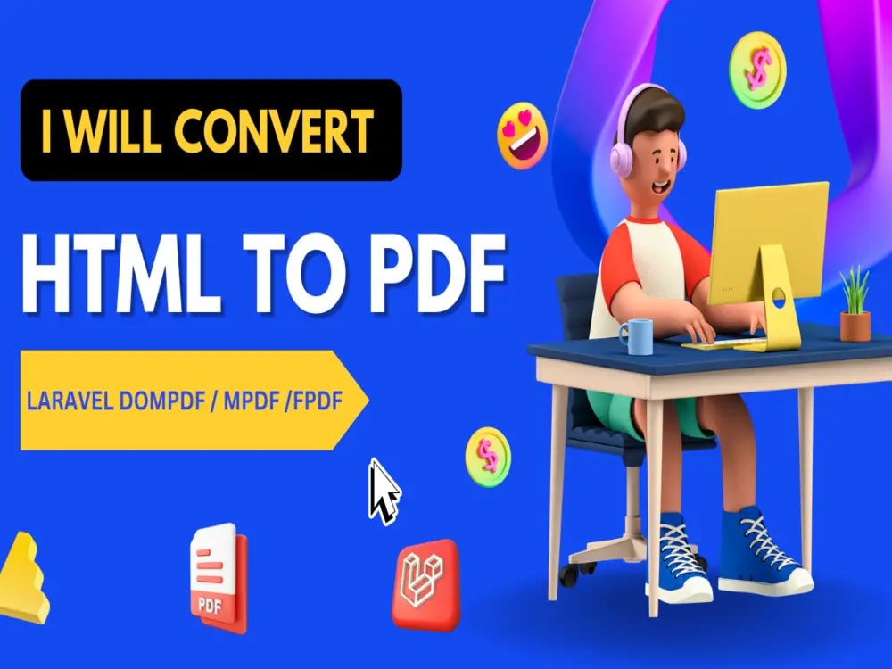 Html To Pdf Using Dompdf In Php Laravel Upwork