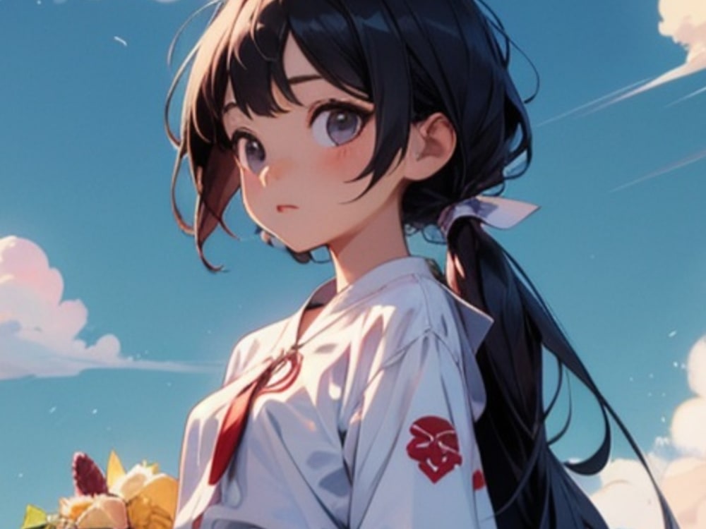 An Anime Girl Of Dark Hair And Long Black Hair Background, Anime Girl  Profile Picture, Profile, Animal Background Image And Wallpaper for Free  Download