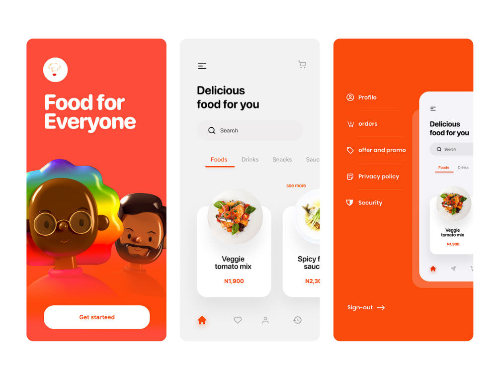 A Food App UI Kit in Figma | Upwork