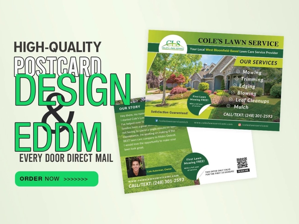 I will design a promotional postcard and direct mail eddm in 24 hours