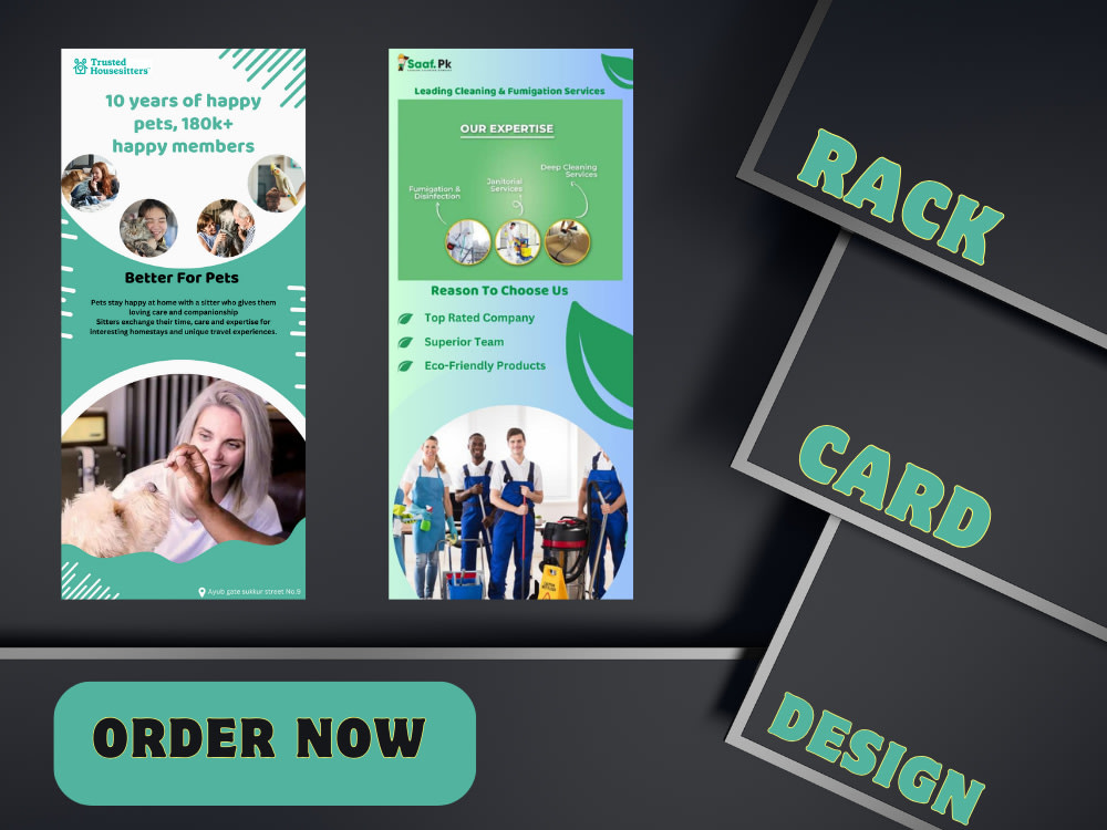 An Attractive and Unique Rack card design Upwork