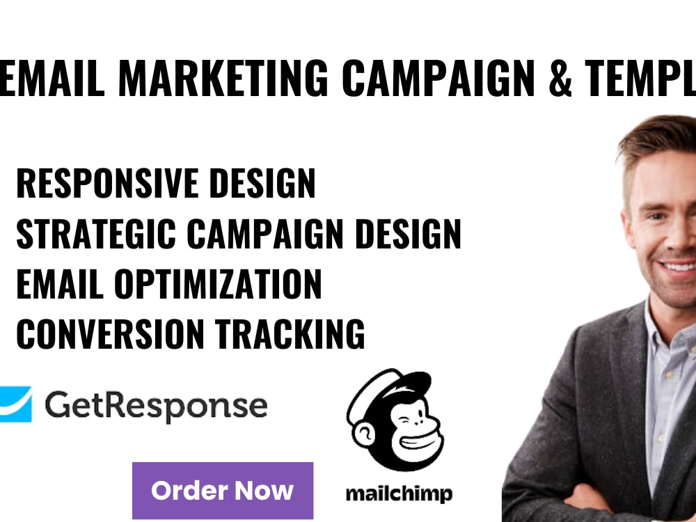 A professional email marketing campaign with getresponce, mailchimp ...