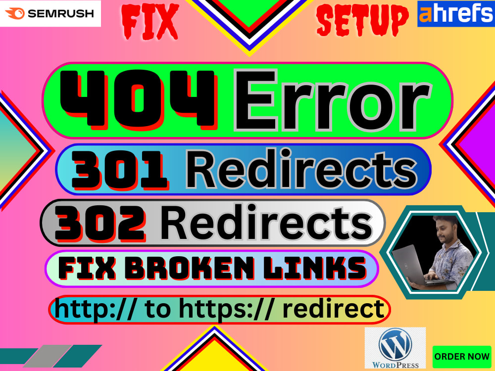 A Fix 404 Error 500errors 301 Redirect 302 Redirects Fixed Broken A Fix 404 Error 500errors 301 Redirect 302 Redirects Fixed Broken