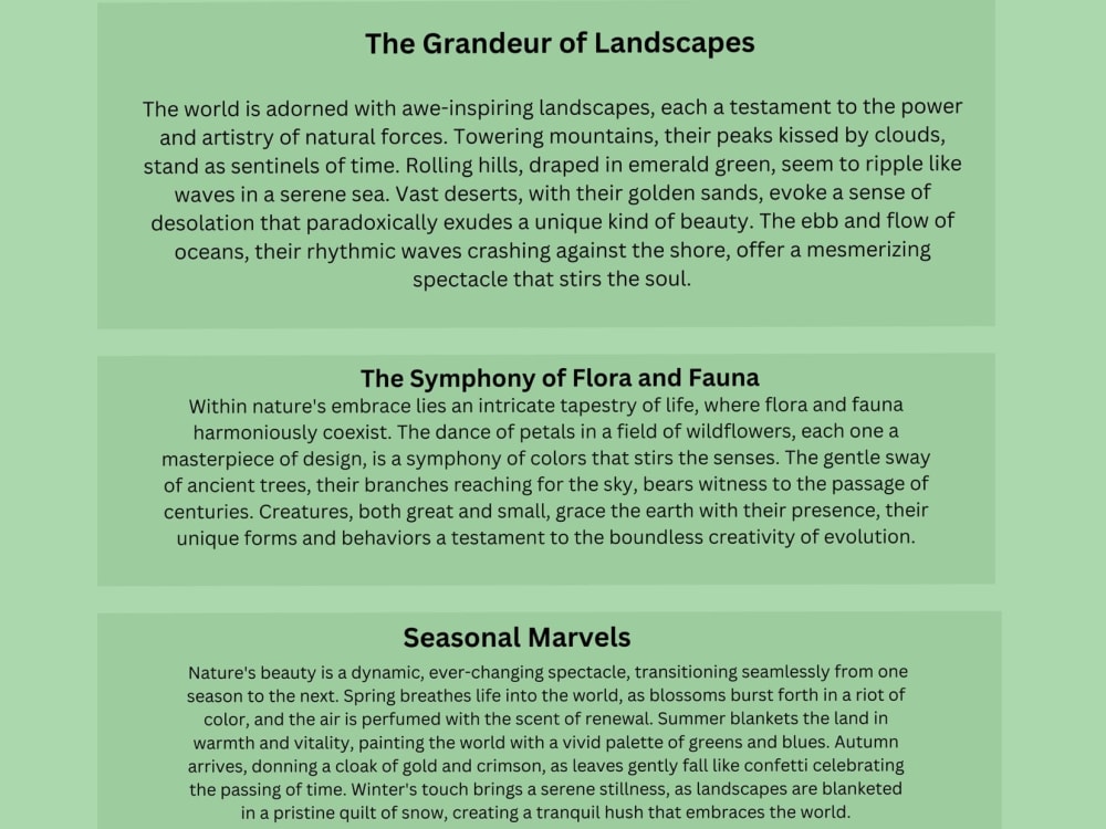 Embracing The Enchanting Tapestry Of Nature's Beauty  Upwork