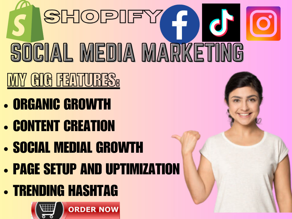 A Shopify social media marketing Facebook Instagram TikTok ads | Upwork