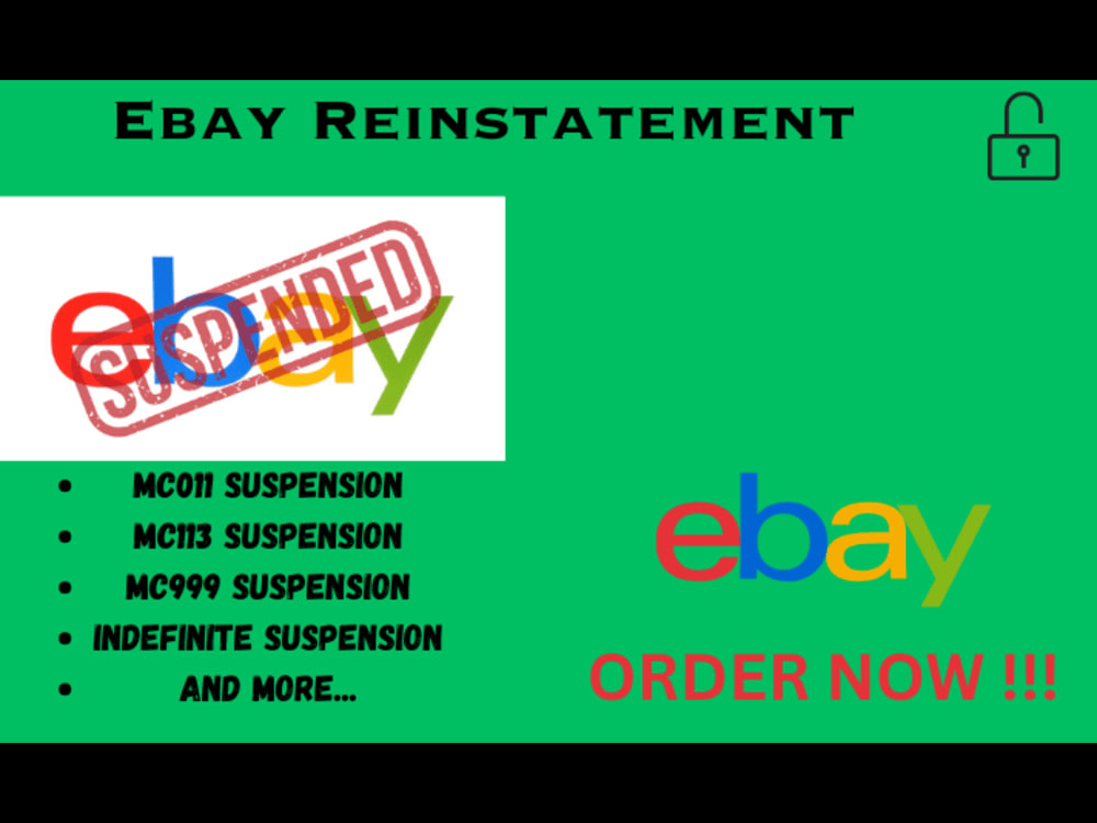 Your restricted suspended ebay account back Upwork