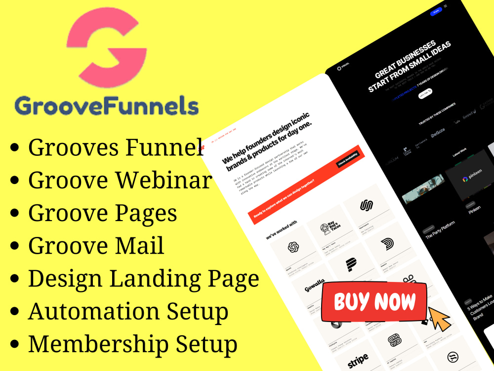 Groove funnels highly converting Sales Funnel, site, Landing Pages