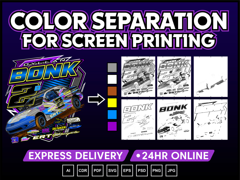 Color Separation File ready for Screen Printing | Upwork