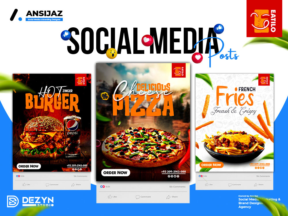 Amazing eye-catching Social Media Posts, Coves, Banners, Ads Designs ...