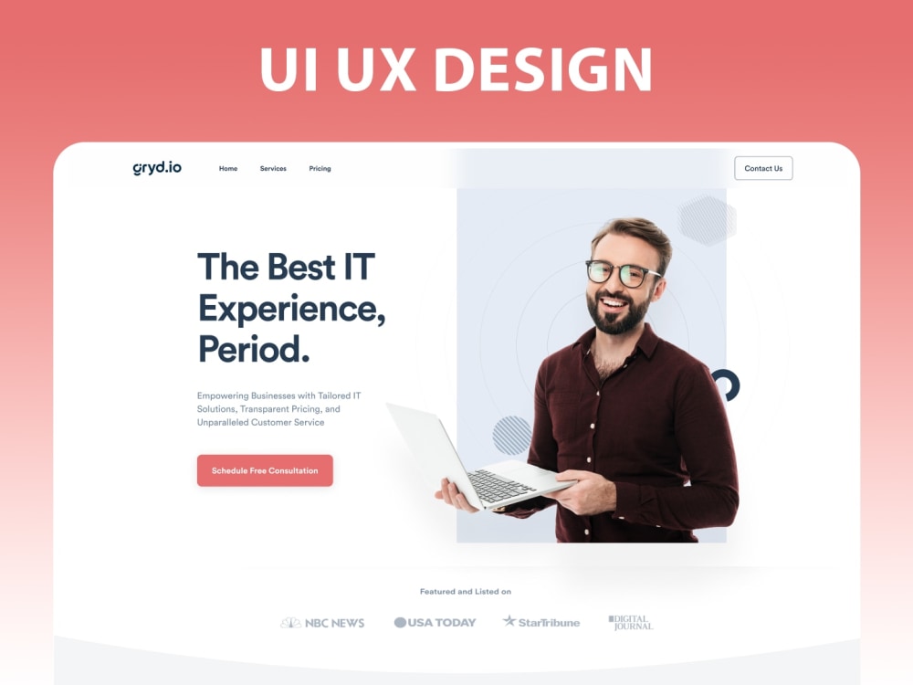 Website Landing Page UI UX design in Figma or adobe xd | Upwork