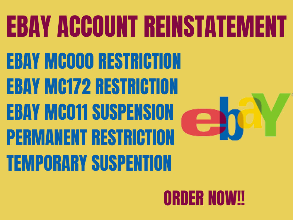 Reinstated eBay inr, bbe, mc 172, a permanent or temporary restriction