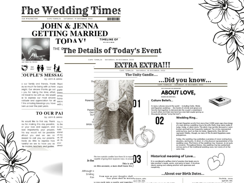 The Daily Proposal - Newspaper Wedding Invitation