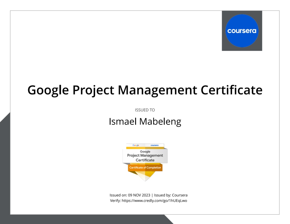 google project management certificate hours