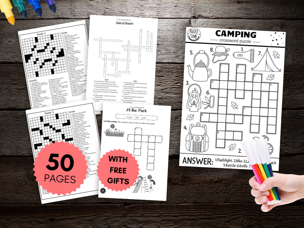 Create Original Crossword Puzzles Activity Book Worksheets For Kdp Create Original Crossword Puzzles Activity Book Worksheets For Kdp