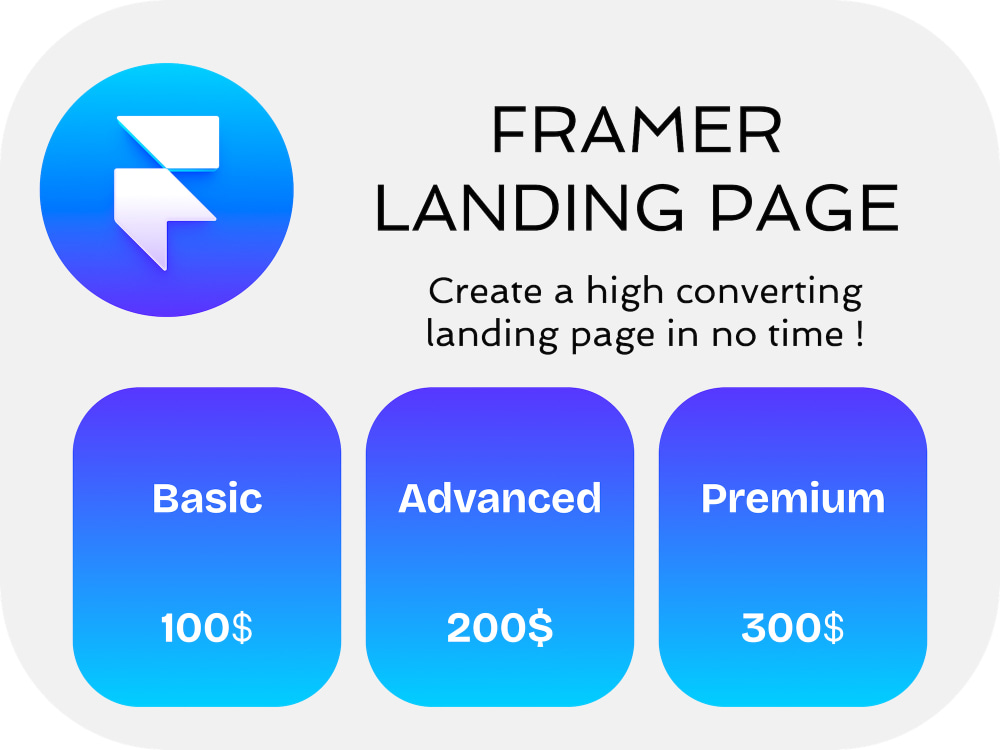 A framer landing page Upwork