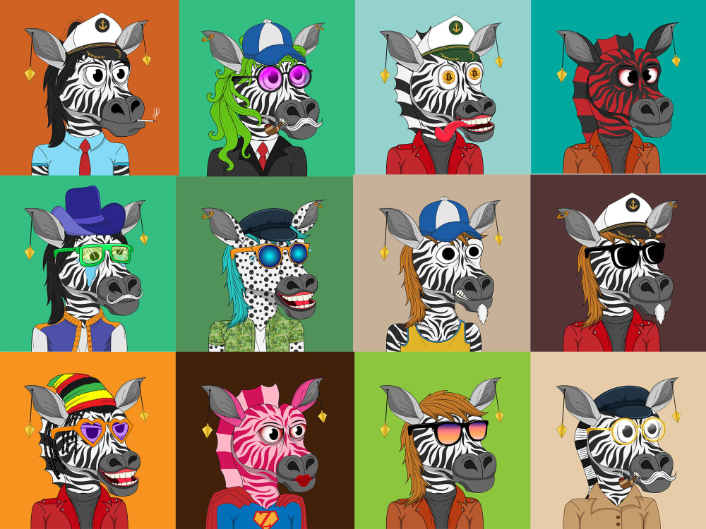 A custom 2d NFT art Collection with unique traits and JSON MetaData