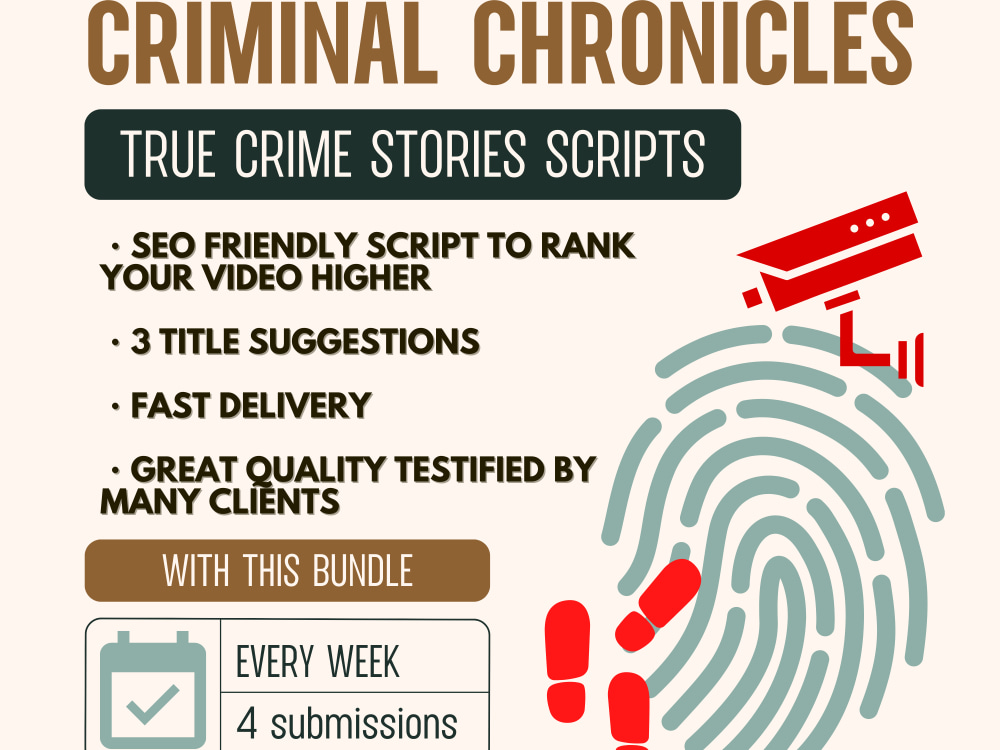A bonechilling True Crime video script Upwork