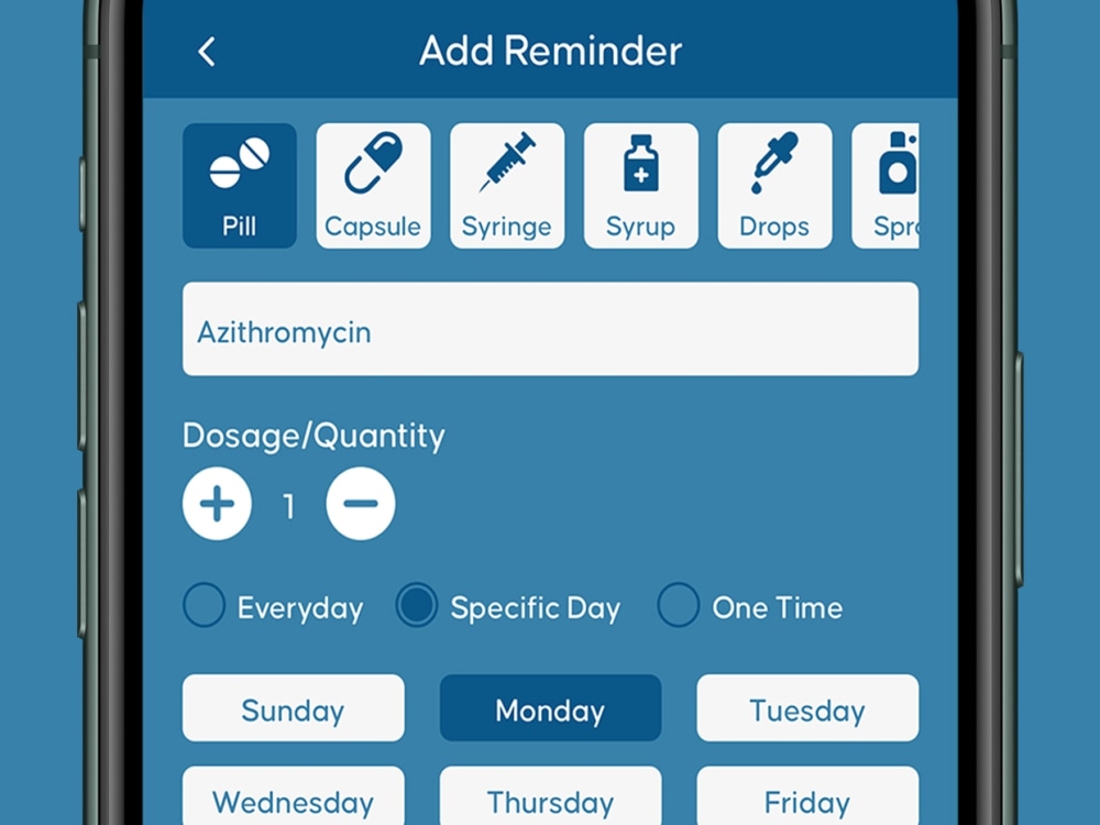 DEVLOPED A UI DESIGN OF PILL REMINDER IOS APP | Upwork