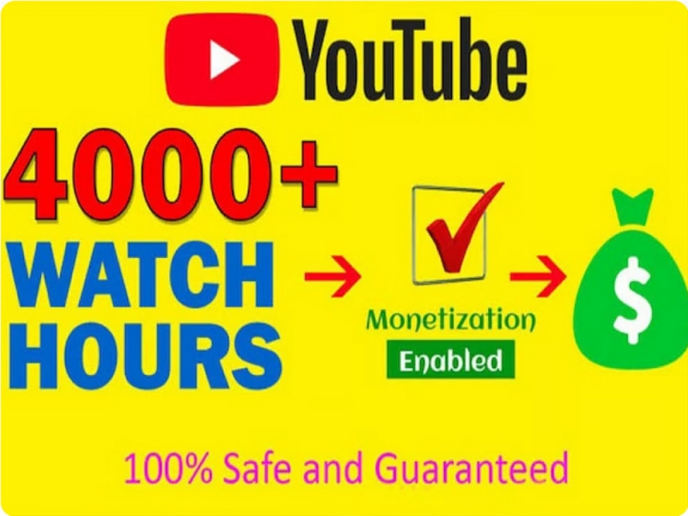 YouTube monetization for your channel 1k Subscribers and 4k Watch