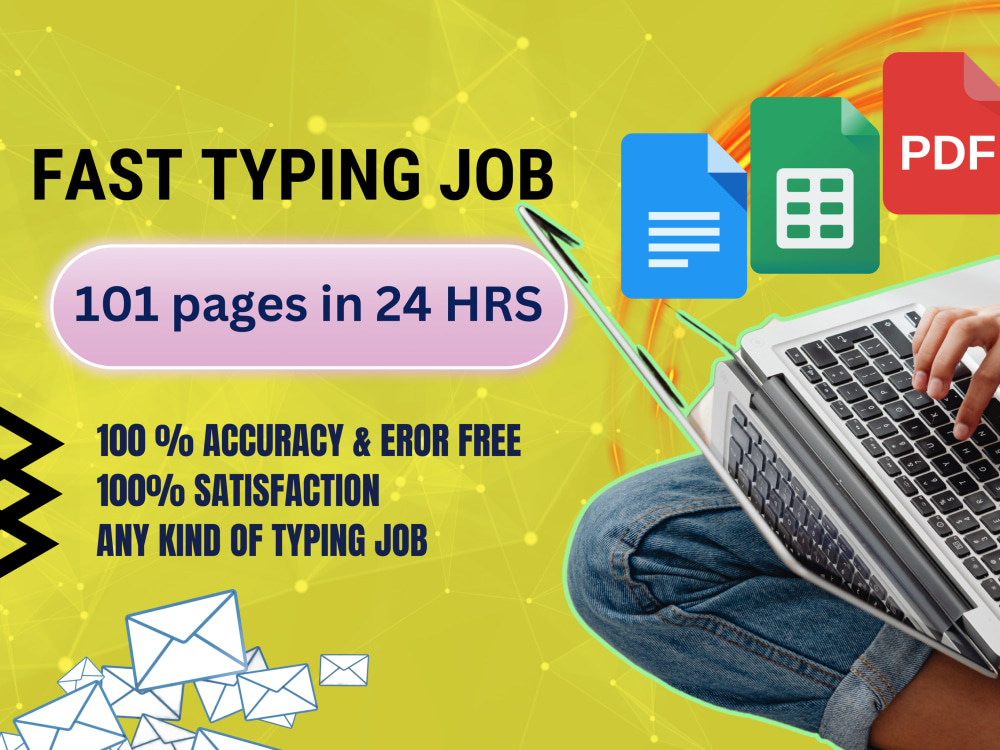 Extra fast accurate typing job,data entry 101 words in 24hrs Upwork