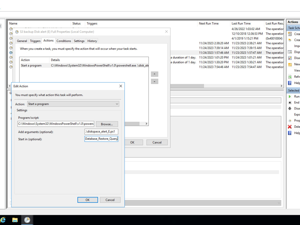 Automatic Windows Disk space management and email notification alert