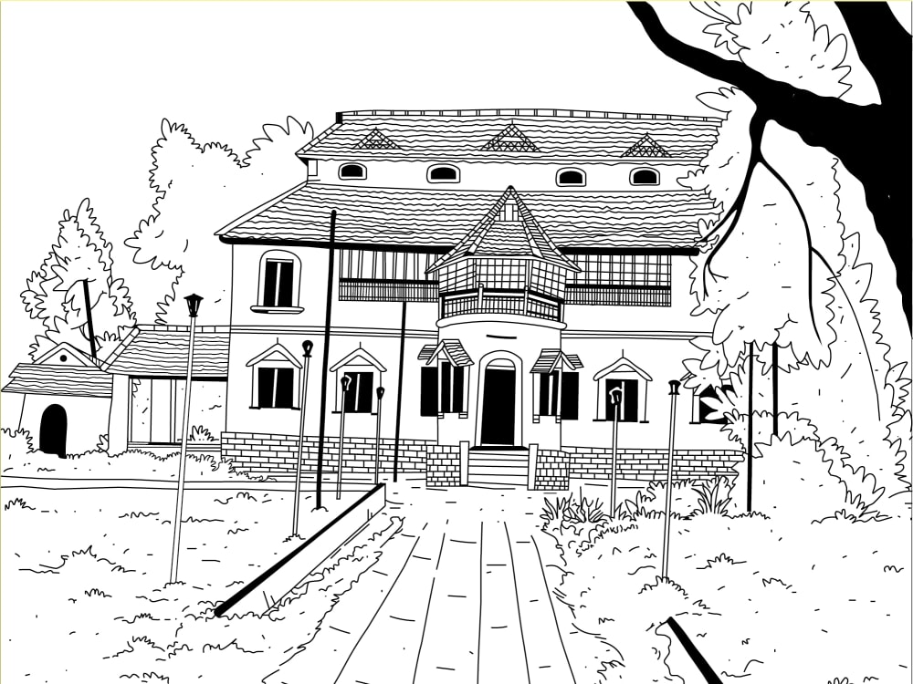 A fantastic line art and vector tracing of Adobe Illustrator Upwork