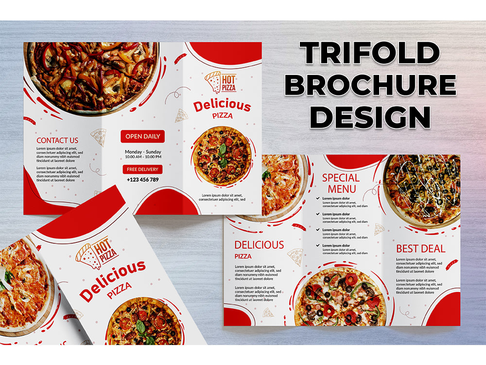 A Trifold Brochure, Bifold, Leaflet, Postcard, Catalog, Flyer Design