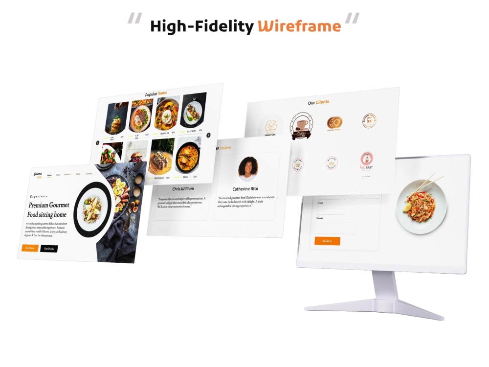 A Delectable Gourmet Experience: Expert UI/UX Design for Your Food ...