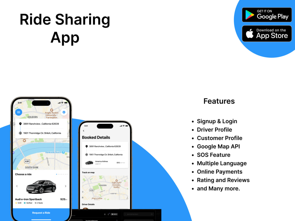 You Will Get Android IOS Ride Sharing Mobile App Taxi, 58% OFF